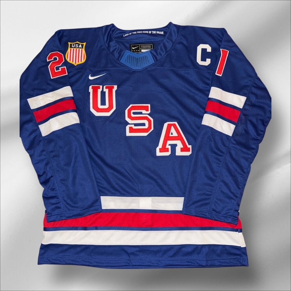 HILARY KNIGHT TEAM USA OLYMPIC BLUE JERSEY BRAND NEW NICE!!